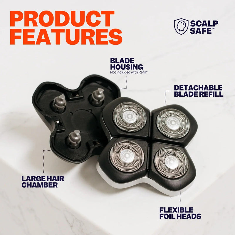 Freebird Official Replacement Blades for Flexseries Pro Head Shaver Kit - Refill Blades - High-Performance Blades for Smooth Shaving 1 Count (Pack of 1) - PawsPlanet Australia