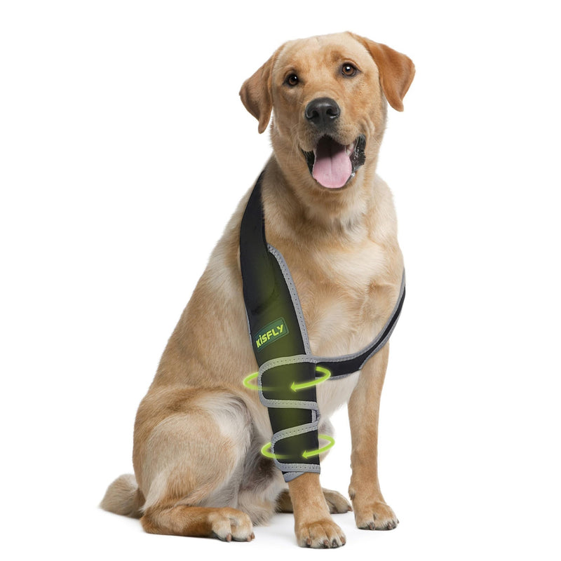 Dog Front Leg Brace for Dogs, Supports Elbow & Shoulder Joints, Helps Reduce Hygroma, Calluses & Pressure Sores, Anti-Licking Reflective Design, Right Leg, Size XXL