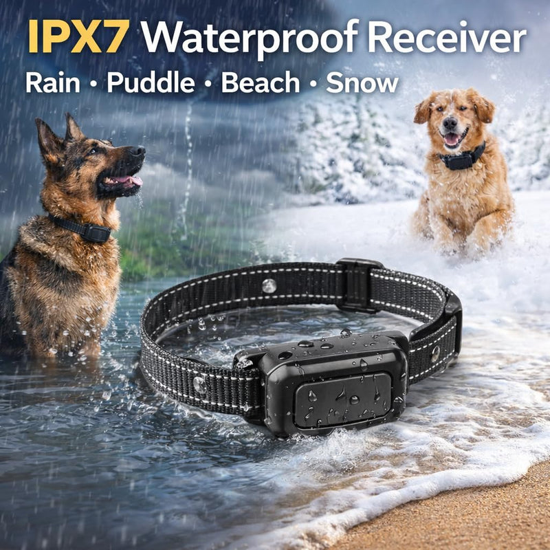Shock Collars, 5000FT Dog Training Collar with Remote, IPX7 Waterproof E-Collar Featuring Beep, Vibration, Shock, No-Shock Mode, fit for Small Medium Large Dogs Black 1 in 1