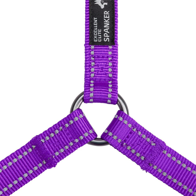 EXCELLENT ELITE SPANKER No Pull Dog Harness Reflective Nylon Vest L-Shaped Adjustable Easy Pet Harness for Small Medium Large Breeds Dogs Walking Training Black Red(Purple-M) Purple - PawsPlanet Australia