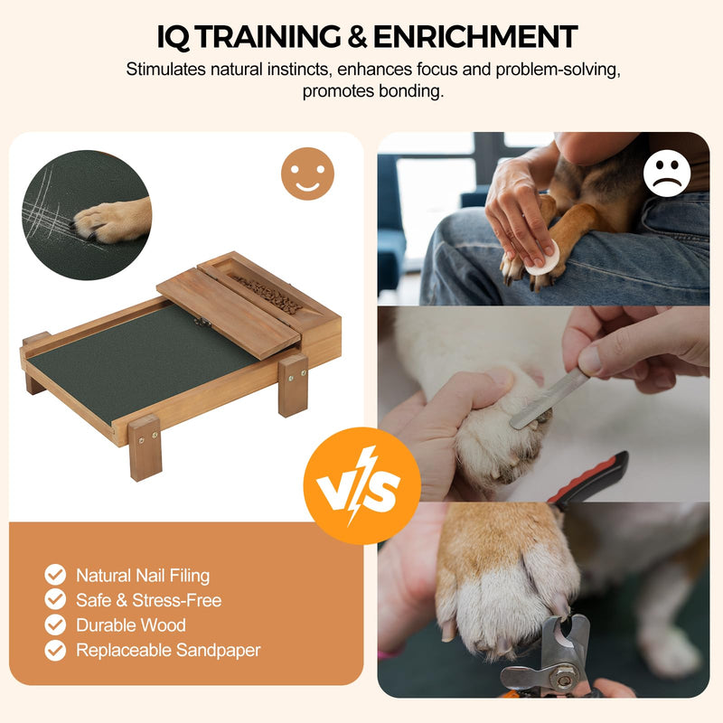 Dog Nail Scratch Board: IQ Training & Enrichment Toy, Sandpaper Scratch Pad for Nail Care, Slow Feeder & Nail Filing Toy FAA - PawsPlanet Australia