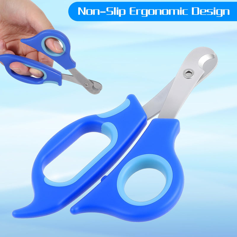 Stainless Steel Bearded Dragon Nail Clippers, Reptile Nail Clippers for Small Reptiles, Turtle, Chameleon, Hedgehog(Blue)