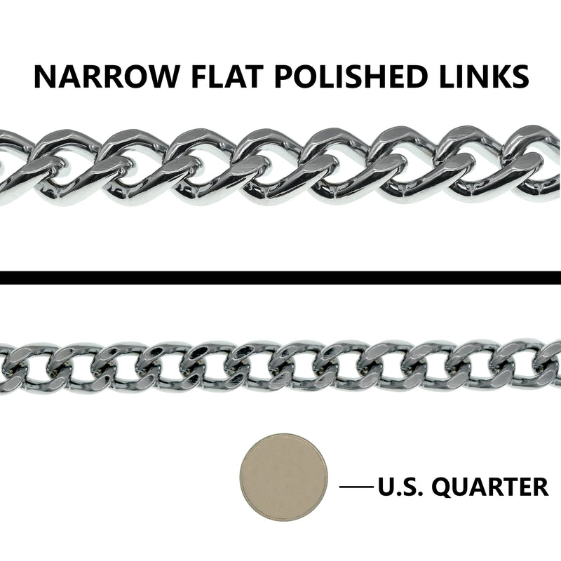 Herm Sprenger Chrome Plated Steel Dog Collar with Flat Narrow Links 4.0mm and Two O-Rings Choke Chain | Medium Large Dogs Professional Training Collar Correction Chain Made in Germany (20in (50cm)) 20in (50cm) - PawsPlanet Australia