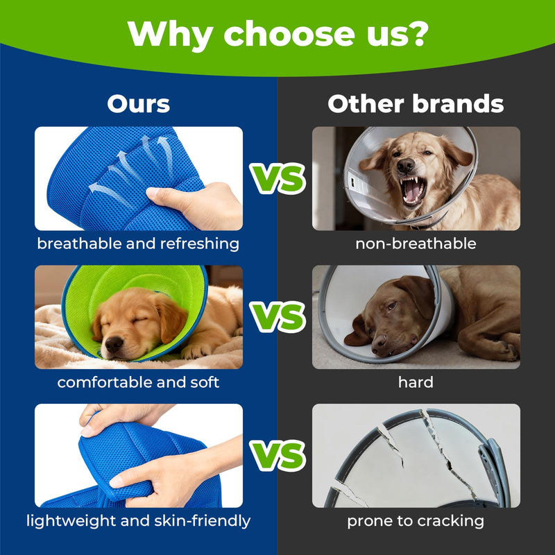 Dog Cone Collar Soft Cone for Dogs Dirt-Resistant and Washable Soft Dog Elizabethan Collars for Small Large Medium Dogs After Surgery Recovery CollarsXL (Neck: 18.5-20.9") XL (Neck: 18.5-20.9"))