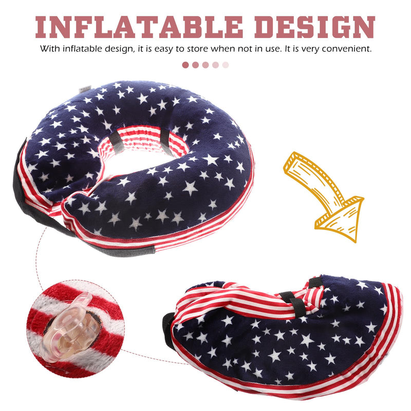 SEWACC Inflatable Protective Neck Collar, Skin-Friendly with Freedom of Movement and Adjustable Neck Circumference for Cats and Dogs for Post-Surgery Recovery