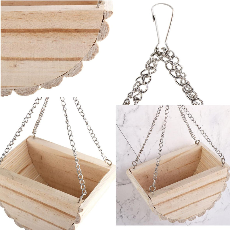 Leadigol Hamster Wooden Swing Toy, Quiet Spinner Hamster Running Wheels,Hamster Chew Toys Pet Hammock Toys Cage Accessories,for Hamsters,Guinea Pig, Mice and Other Small Pets - PawsPlanet Australia