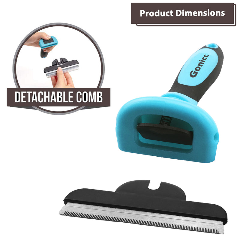 Gonicc PDT- 1001 Professional Pet De Shedding comb Tool Blue - PawsPlanet Australia