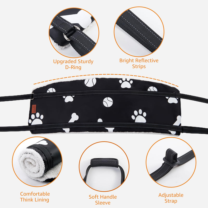 LOOBANI Dog Lift Harness for Back Legs, Portable Dog Sling for Large Dogs Hind Leg Support, Comfortable Leg Support Assistance for Elderly Dogs with Hip, ACL Brace, Senior, Injured (Large) Black - PawsPlanet Australia