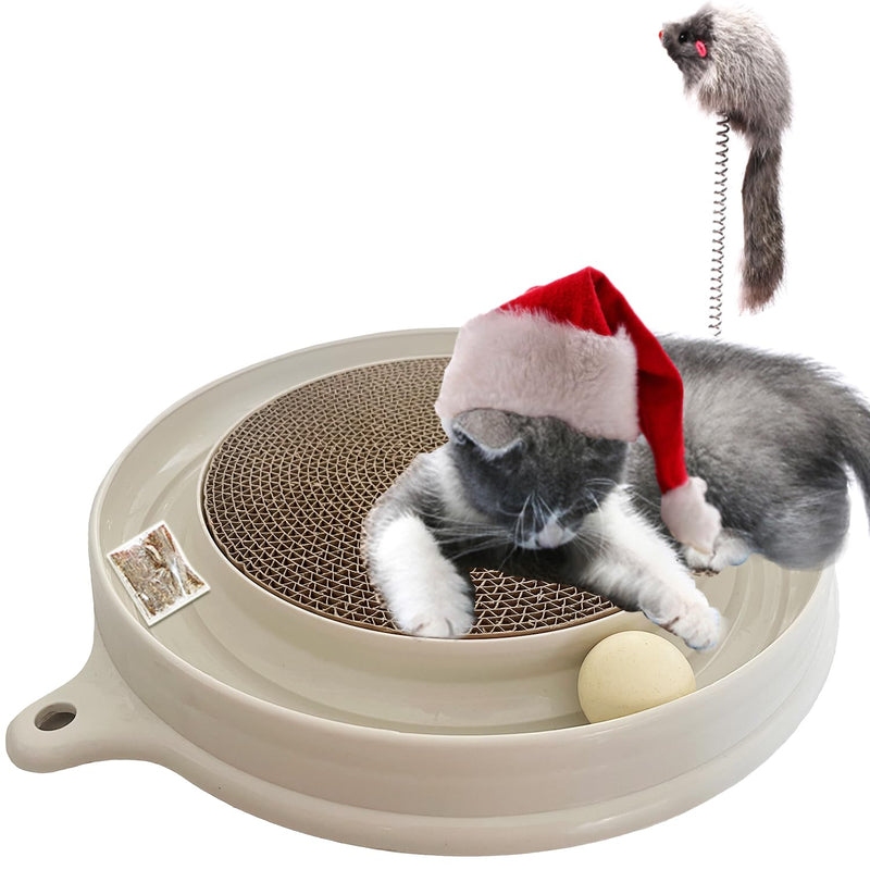 AUOON Cat Scratcher Toy, Cat Toy, Scratch pad,Scratching Toy,Post Pad Interactive Training Exercise Mouse Play Toy with Ball (Milk Shake) Milk Shake - PawsPlanet Australia
