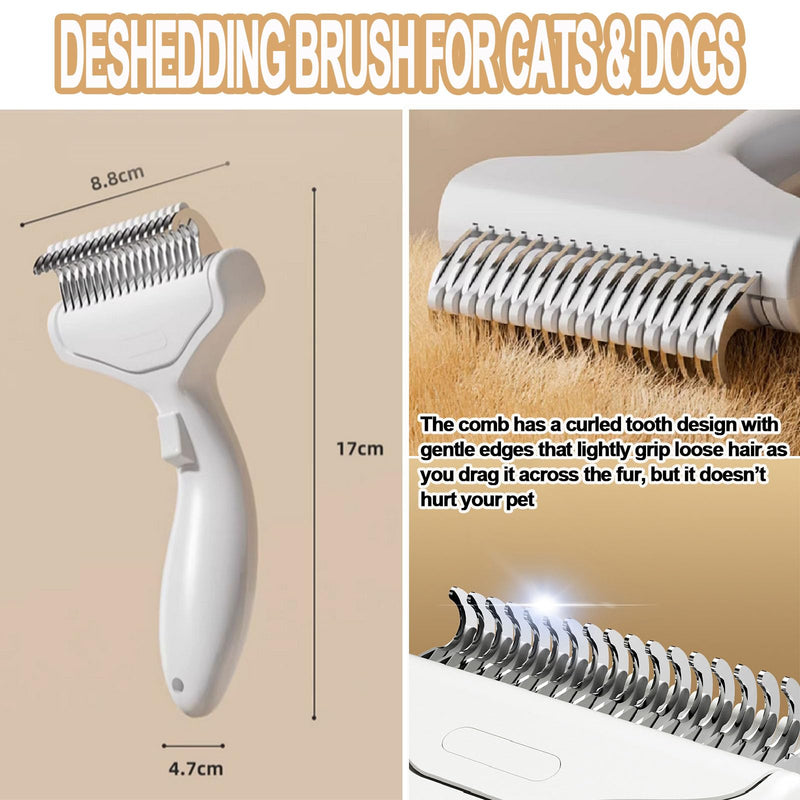Deshedding Dogs Brush with Release Button, Undercoat Rake for Cats, Professional Shedding Comb & Dematting Tool, Grooming Comb for Long Hair, Thicker Coats Pets - PawsPlanet Australia
