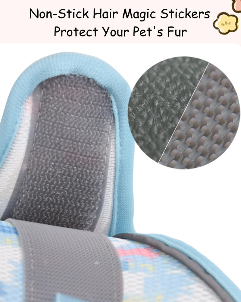 Dog Harness (Purple, S) - Jacquard Fabric, Easy Step-in, No Pull, Reflective Strip, Small Dog Harness and Leash Set Purple - PawsPlanet Australia