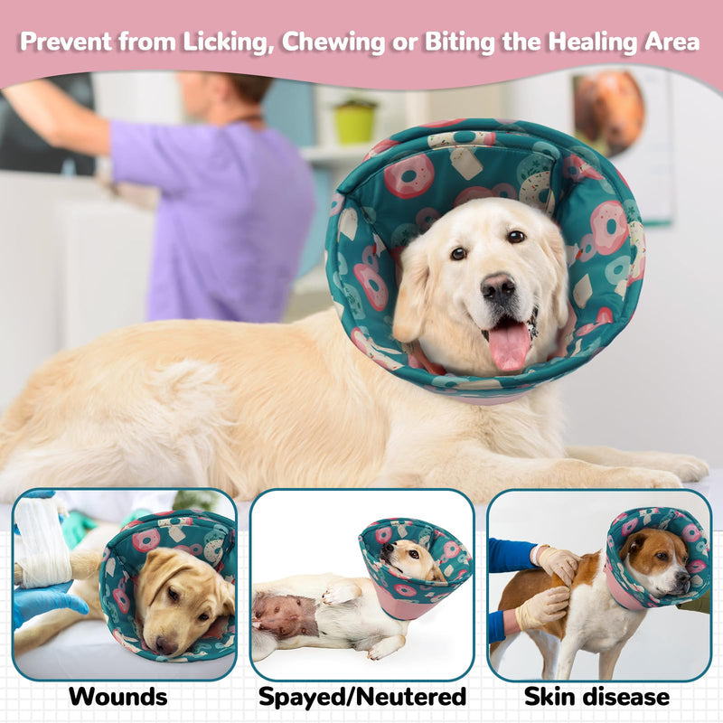 Soft Dog Cone - Cones after Surgery Soft, Buster Collars for Dogs, Cone for Dogs Prevent Licking, Comfy Recovery Collars, Medical Neck Collar to Stop Licking Wound (Pink XL) X-Large (Neck: 16.5-21.7") Pink