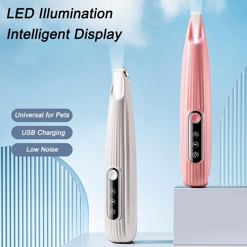 Rechargeable Pet Paw Trimmer with LED Light for Small Dogs - Precision Grooming Tool for Feet, Ears, and Face Hair （Pink） Pink - PawsPlanet Australia