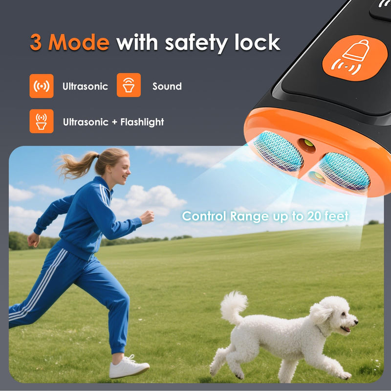 Dog Bark Deterrent Devices - Ultrasonic Flashlight Sound. Anti Barking Device for Dogs (Portable and Rechargeable with Stylish Design) - PawsPlanet Australia