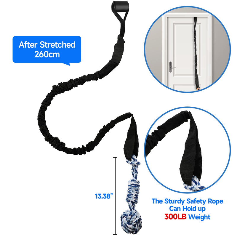 Spring Pole Dog Rope Outdoor Tug of War Toy for Pitbull Medium to Large Dogs Bungee Hanging Exercise Ropes Muscle Builder Interactive Toys (Dog Rope Toys) Black Spring Pole Dog Rope Toys - PawsPlanet Australia