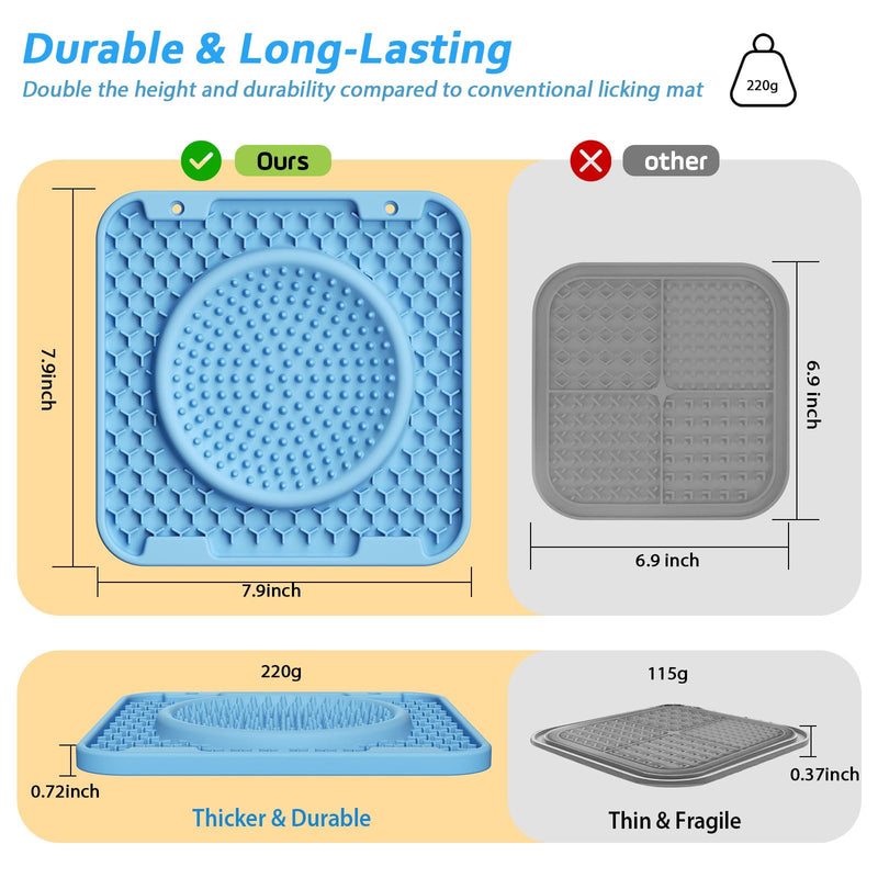 Dog Lick Mats for Large Dogs - 3 in 1 Lick Mat Crate Training Aid for Puppies,Dog Lick Bowl,Peanut Butter Licking Pads for Dogs Boredom and Anxiety Relief Blue - PawsPlanet Australia