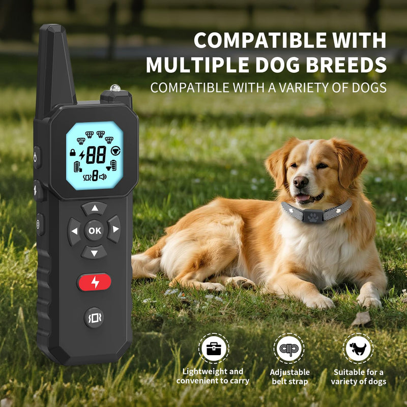Wireless Dog Fence & Training System for 2 Dogs – Covers up to 3300 ft Range, Adjustable Beep/Vibration/Static Modes, IPX7 Waterproof Collars, Independent Channel Design, Quick No-Dig Installation 2 Pack