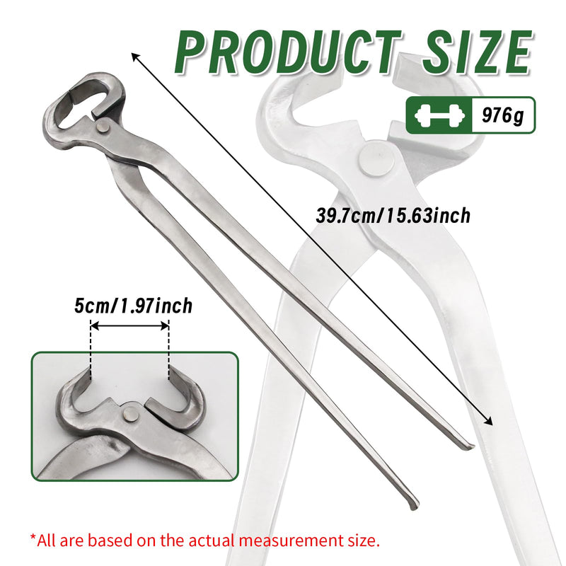 15" Stainless Steel Horse Hoof Nipper Ergonomic Tools Heavy-Duty Horse Hoof Trimmer Cutter,Professional Equine Grooming for Hoof Care, Horseshoe Removal,Hoof Trimming–Durable,Precision,Easy Use