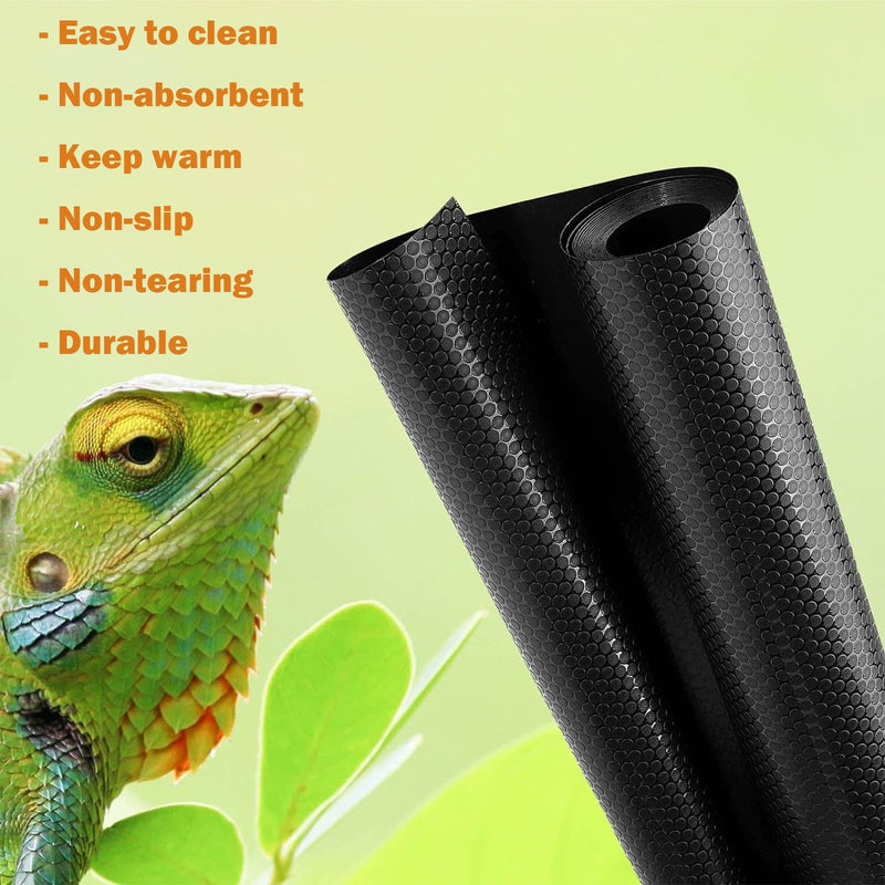 Bearded Dragon Tank Accessories, Non-Adhesive Reptile Carpet Bedding Substrate for Terrarium, Reptile Mat Terrarium Liner Tank Flooring for Leopard Gecko, Snake, Lizard and Tortoise, 18x40 in 18x40 inch - PawsPlanet Australia