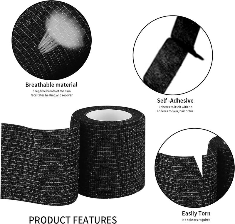8 Rolls of Self-Adhesive Bandage, Cohesive Bandage, 5 cm x 4.5 m, Elastic Cohesive Bandage, Self-Adhesive for Dogs, Pets, Veterinary Wrap Tape