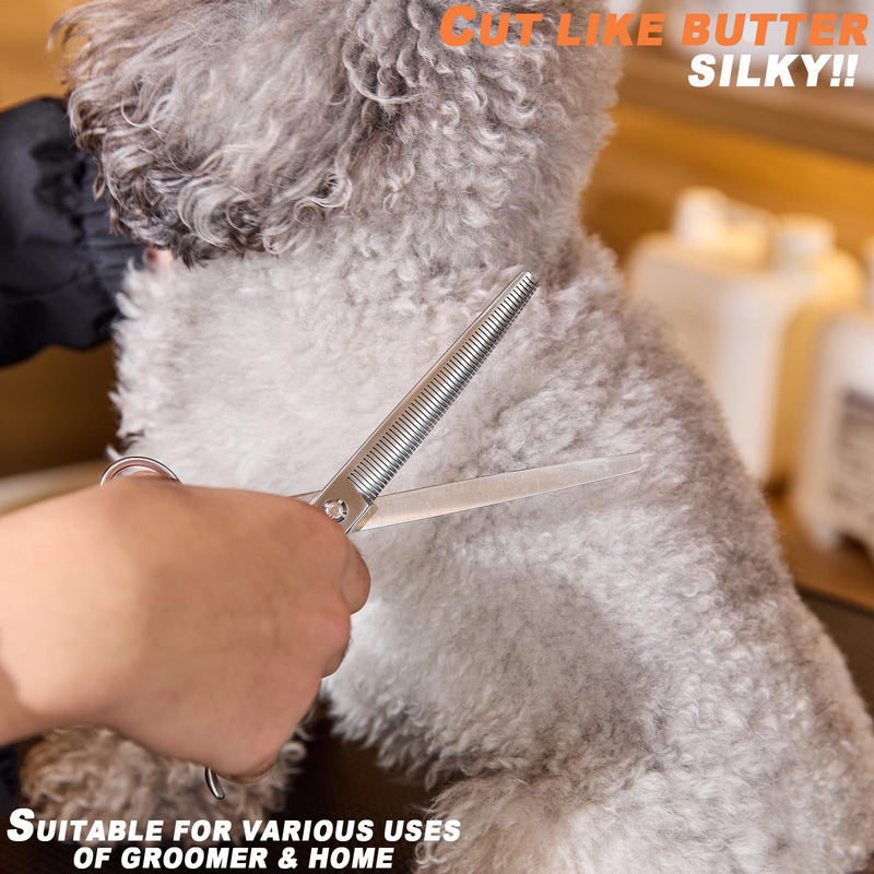High-end Professional Dog Grooming Thinning Scissors Teeth Cutting Blending Shears Pet Texturizing Shears 7.5 Inch Extremely Very Sharp Stainless Steel Alloy For Cat Other Animals Groomer 7.5inch Tiny Teeth Thinning - PawsPlanet Australia