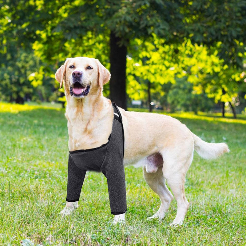 DONGKER Dog Elbow Protector, Breathable Dog Front Leg Surgery Recovery Sleeves With Magic Stickers for Pet Front Leg Injury Recover Sprains XXXL