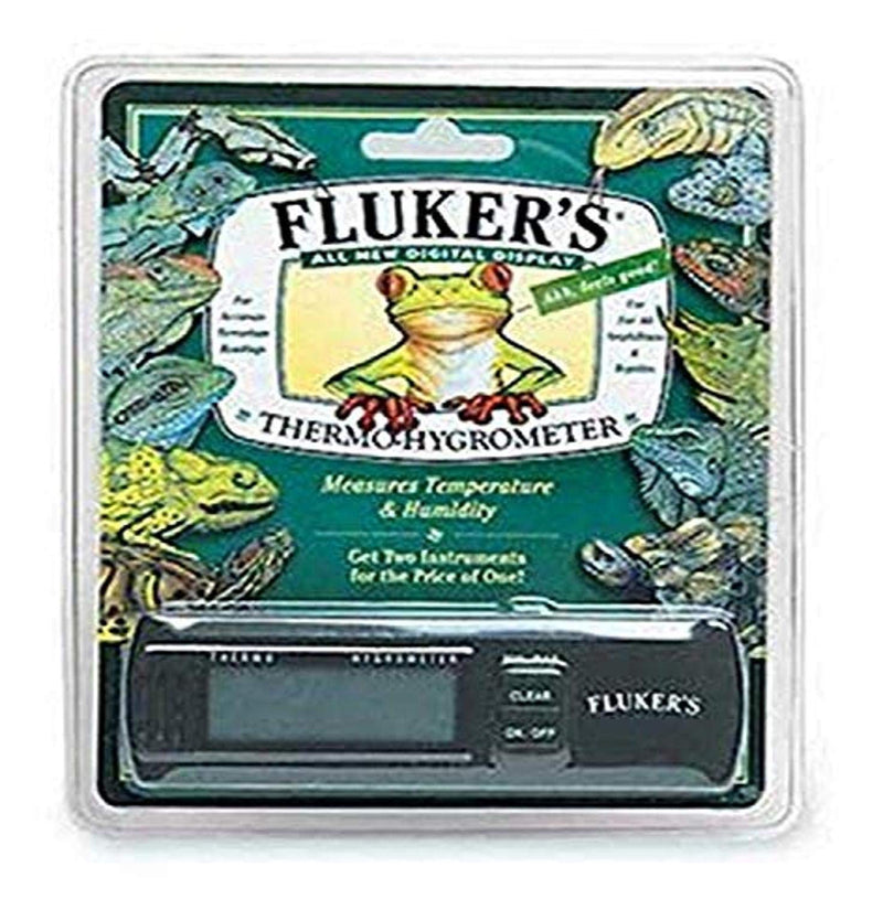 Fluker's Digital Thermometer and Hygrometer, Measures Temperature and Humidity on One device