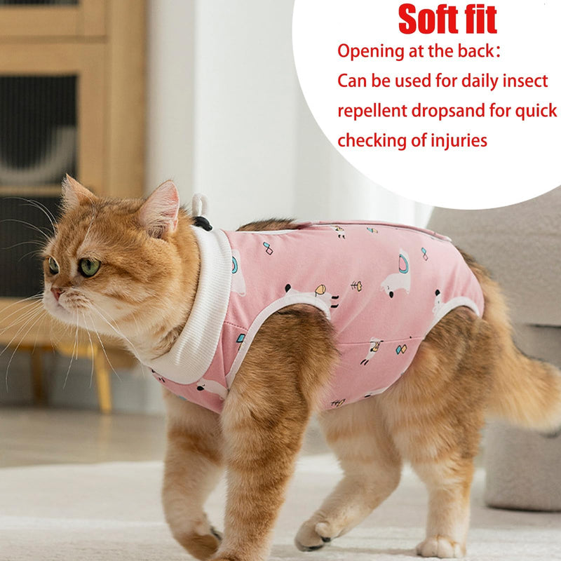 2 Pack Cat Recovery Suit, Breathable Anti Licking Cat Surgery Bodysuit, E-Collar Cone Alternative, Adjustable Spay Recovery Vest for Female Kitten, Size M Fit 2-4KG Cats
