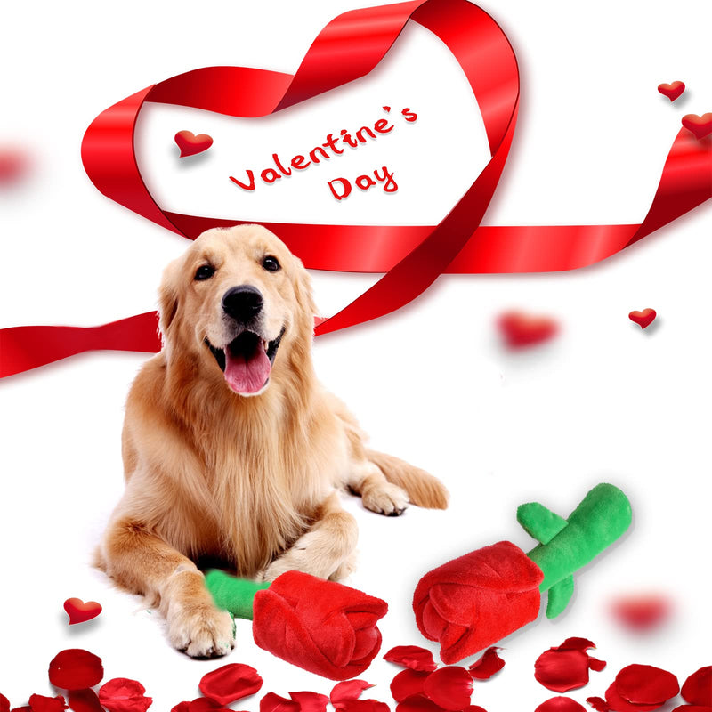Rose Puzzle Dog Toy, Valentine's Day & Christmas Gift, Squeaky Crinkle Enrichment Snuffle Mat, for Small Medium Large Dogs & Puppies Rose - PawsPlanet Australia