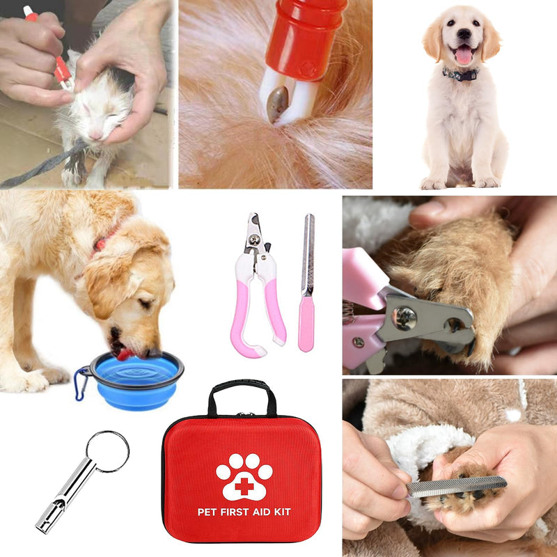 First Aid Kit for Dog and Cat, 12 Pieces for Emergency, First Aid Pets, Travel Pharmacy Dog, Health Products for Dogs, Cats, Small Animals