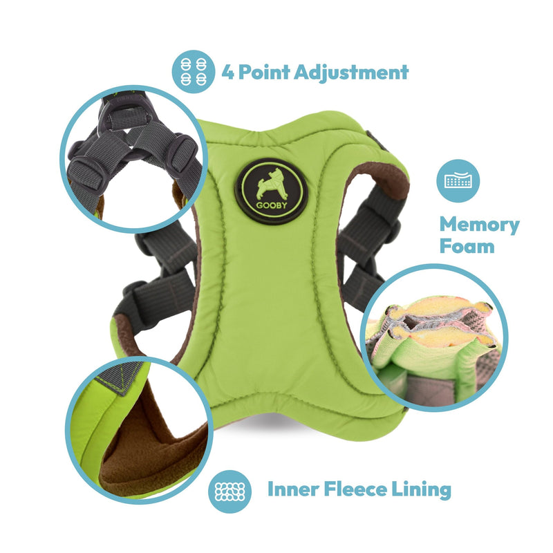 Gooby Escape Free Memory Foam Harness - Purple, Medium - No Pull Step-in Small Dog Harness with Four Point Adjustment - Perfect on The Go Dog Harness for Medium Dogs No Pull and Small Dogs Medium Chest (14.25~21.5") - PawsPlanet Australia