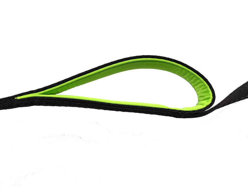 Dog Leash 6ft Long,Traffic Padded Two Handle,Heavy Duty,Reflective Double Handles Lead for Control Safety Training,Leashes for Large Dogs or Medium Dogs,Dual Handles Leads(Black) Black-Green - PawsPlanet Australia