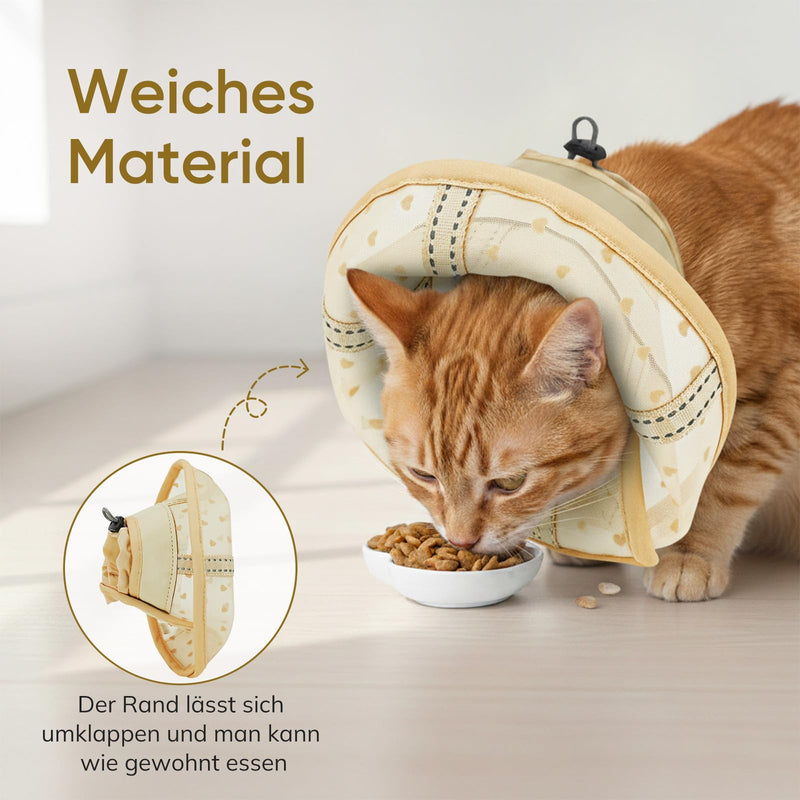 Supet Soft Cat Neck Brace, Air Mesh Recovery Collar for Pets After Surgery to Prevent Licking, Adjustable Alternative to Elizabethan Crush for Small Kittens S love