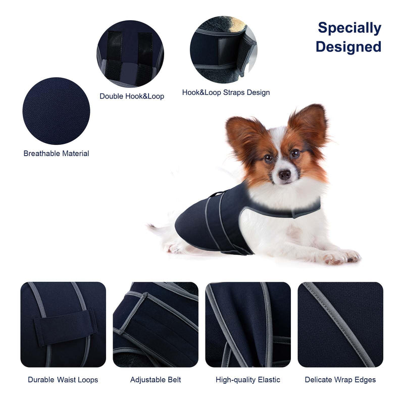 Dog Anxiety Shirt,Dog Anxiety Jacket Calming Vest for Thunderstorm,Travel,Separation, Calming Coat Wrap for Dogs, Pet Stress Relief Anxiety Jacket (Dark Blue, Small) Dark Blue - PawsPlanet Australia