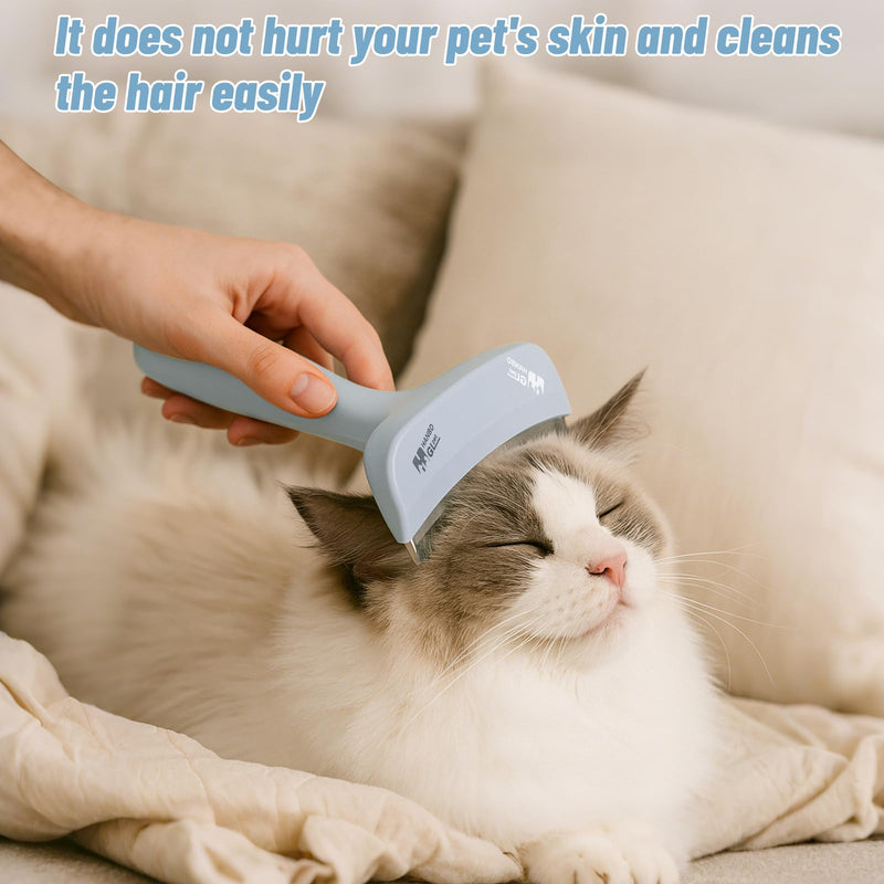 Cat Brush Pet Hair Remover, dog brush,Deshedding Brushes for Undercoat, Cat Hair Brushes for Shedding, Cats Grooming Brush, for Dogs, Cat, Shedding, Short Haired Cats, Dog Comb(Blue) Blue - PawsPlanet Australia