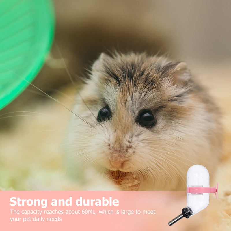 balacoo 3pcs 60ml Water Feeder Bottle Bowl for Pet Dwarf Hamster Mice Gerbil Rat Chinchillas Guinea Pig Squirrel Rabbit Small Animal Water Dispenser Random Color - PawsPlanet Australia