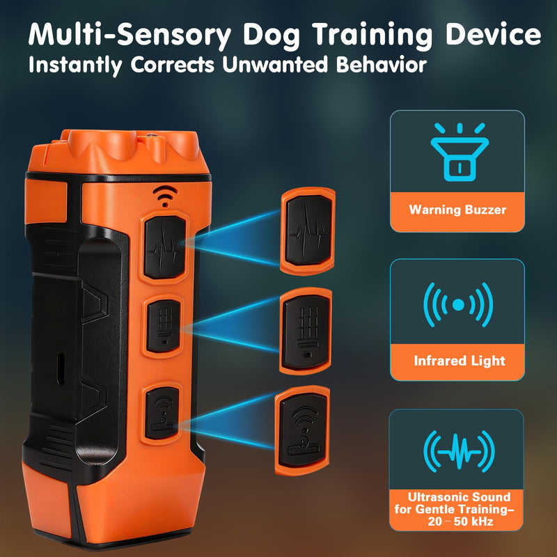 Ultrasonic Dog Bark Deterrent Device, Portable Anti-Barking Tool to Stop Neighbor's Dog Bad Behavior, Indoor & Outdoor Use