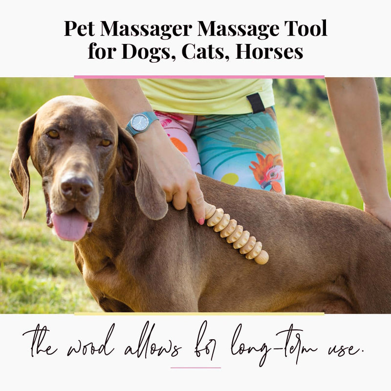 tuuli Wooden Pet Massager Massager for Dogs, Cats, Horses, Massage Brush, Short or Long Hair - PawsPlanet Australia