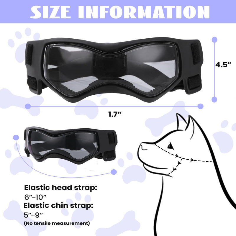 Small Dog Goggles Small Breed, Small Dog Sunglasses UV Eye Protection for Medium Breed Dogs, Doggy Goggles Puppy Eyewear Glasses Pet Sunglasses, Black - PawsPlanet Australia