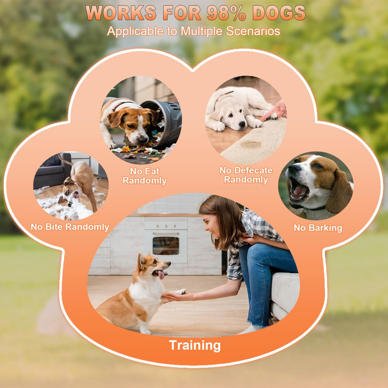 2025 Upgraded Dog Bark Deterrent Devices【Efficiency Increased 200%】【 1S Quick Response 】 100% Pet Safe, 3-in-1 Ultrasonic Dog Bark Deterrent Suitable for Indoor and Outdoor Use Orange - PawsPlanet Australia