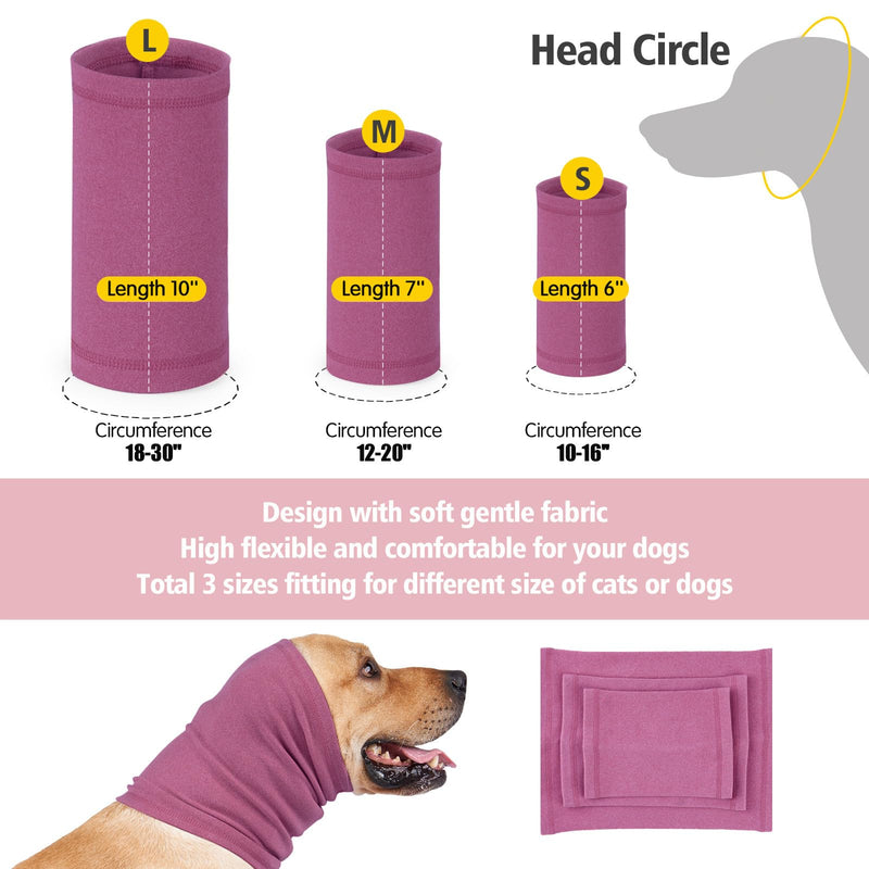 Dog Quiet Ear Covers for Ear Protection, Calming Ear Muffs for Medium Large Dogs Hood for Anxiety Relief/Calming/Warm (Large, Rose Earmuffs) - PawsPlanet Australia