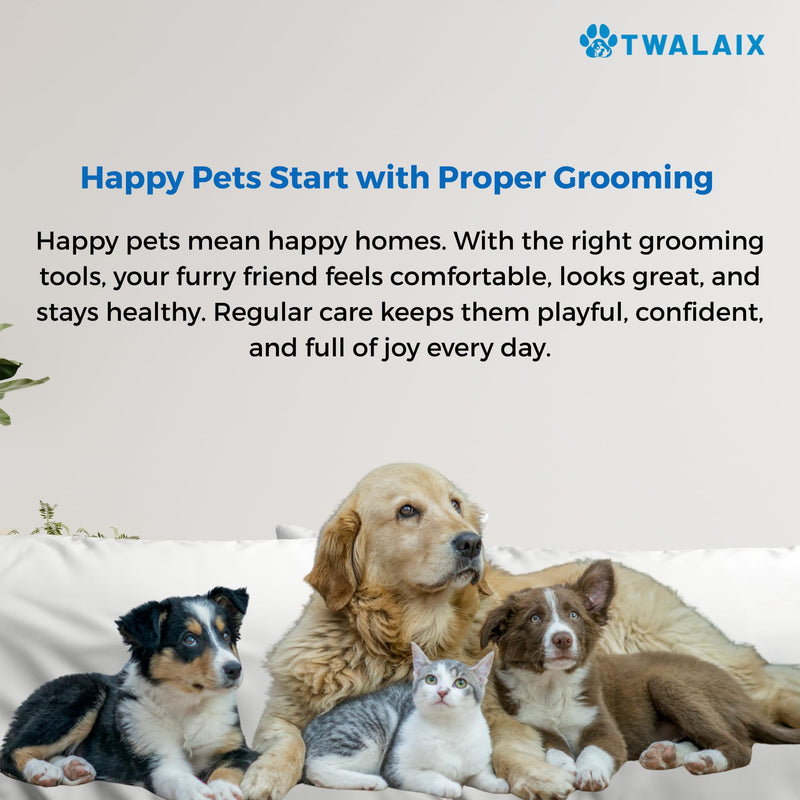 6 in 1 Pet Grooming Kit for Dogs & Cats - Deshedding Brush, Undercoat Rake, Slicker Brush, Nail Clipper, Nail File & Flea Comb for All Coat Types 6 in 1 Kit