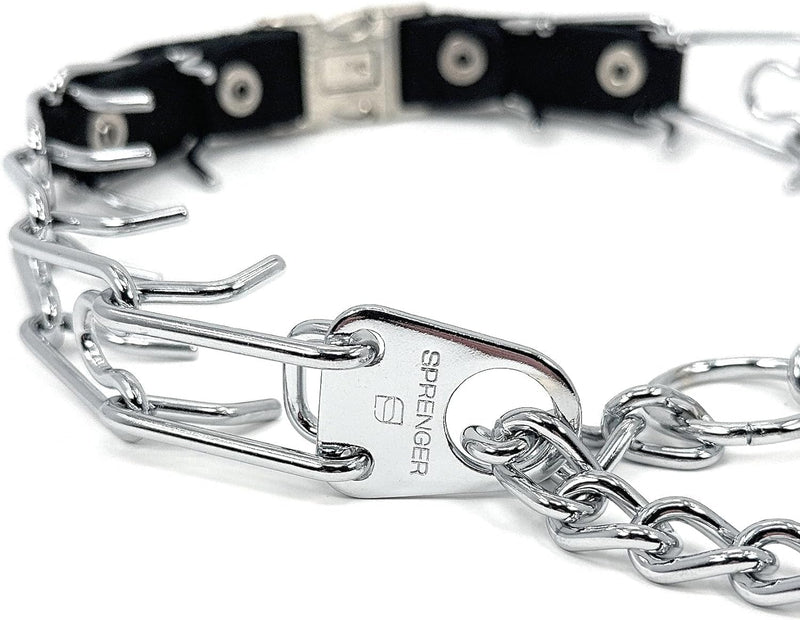 Herm Sprenger Prong Collar for Dogs Training – Quick Release Buckle & Swivel Ring for Easy Use – Made of Durable Steel Chrome Plated in Germany– 4.0mm Prongs for Large Dogs with 20-26" Neck - PawsPlanet Australia
