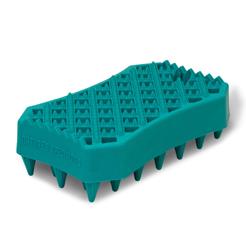 Nature's Specialties Waterproof Dog Bath Brush, Wet or Dry Coats, Grooming and Massage Rubber Comb for Dogs, Strong Grooming Rubber Bath Brush, Scrubber for Shower Bathing, Green - PawsPlanet Australia