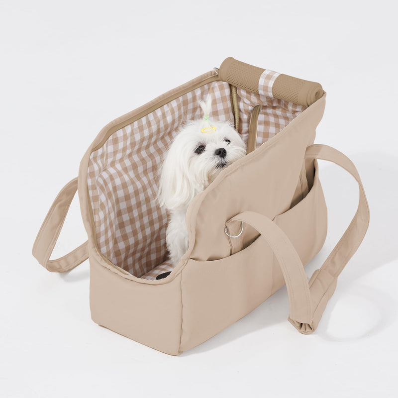 Pet Dog Casual Crossbody Bag, Hands-Free One Shoulder Soft Edged Pet Bag, Fully Open Sunroof Cover with Mesh Window and Large Front Pocket, Pet Carrier Purse for Small Dog Cat（Can Hold 10 Pounds） - PawsPlanet Australia