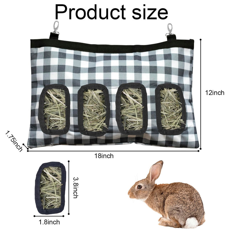 Rabbit Hay Feeder Bag, Guinea Pig Hay Feeder Storage, Rabbit Hay Bag, Guinea Pig Hay Feeder,18in X11 in Small Animal Feeder Bag,600D Oxford Cloth Fabric, 4 Holes Guinea Pig Hay Navy blue - PawsPlanet Australia