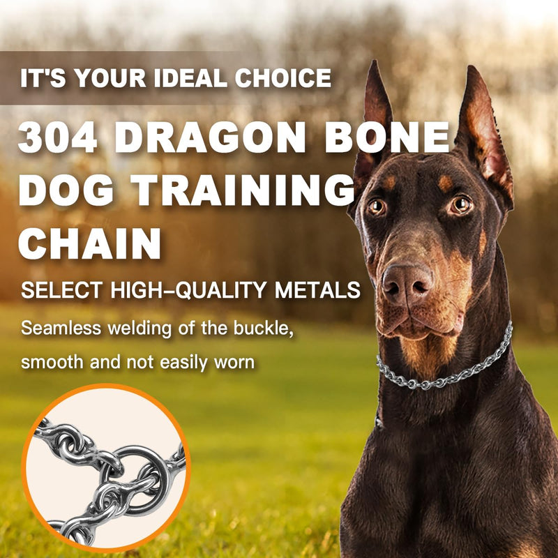 Dragon Bone Training Collar - Anti-Pull No-Choke Adjustable Slip, Durable Dog Collar for Walking, Running, and Pet Leash Training, Medium Dogs,(Medium?20in x 3mm(Neck max 18in)) Medium?20in x 3mm(neck max 18in) - PawsPlanet Australia