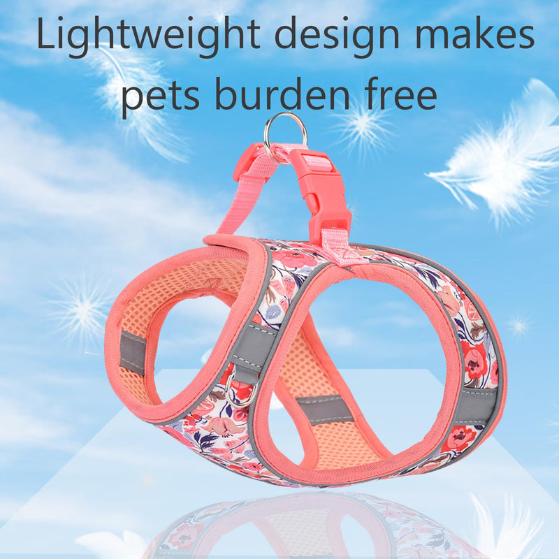 XXS Dog Harness and Leash Set, Step in Dog Harness No Pull for Walking Running Training, Puppy Essentials for Dogs Cat Bunny, Adjustable Reflective Dog Vest Harness. (Orange, XXS) Orange - PawsPlanet Australia