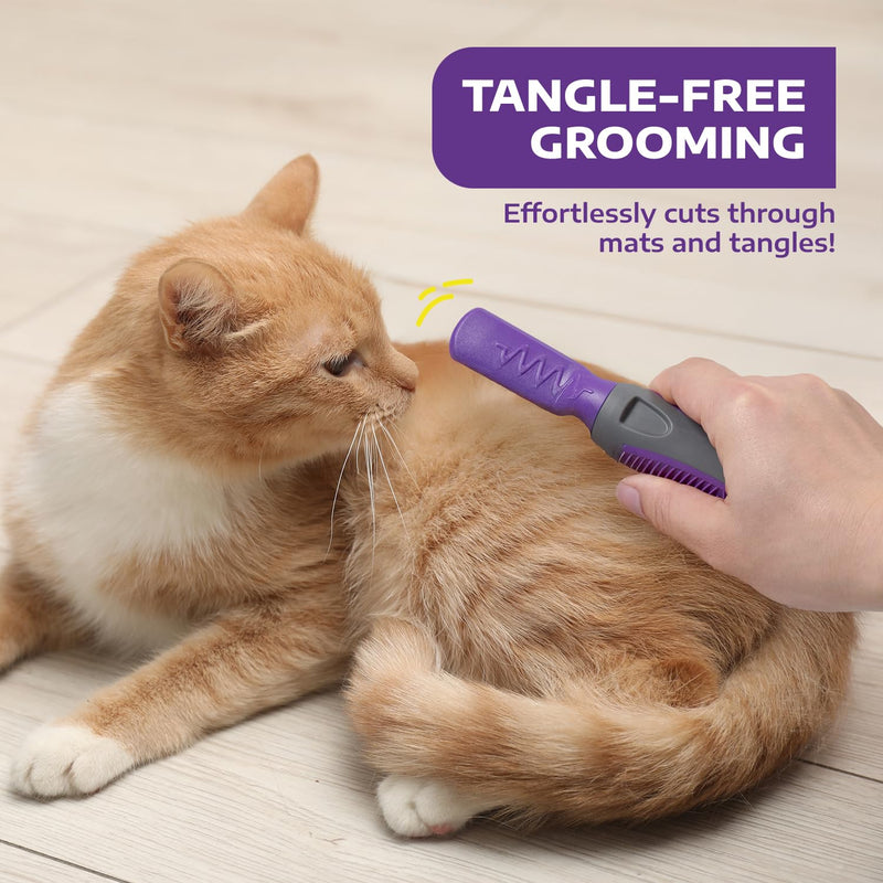 Hertzko Cat and Dog Dematting Tools Single Sided Dog and Cat Dematting Comb - for All Pets - Effortlessly Removes Tangles, Mats, and Loose Fur - Safe, Easy Grooming for Cats and Dog - Large - PawsPlanet Australia