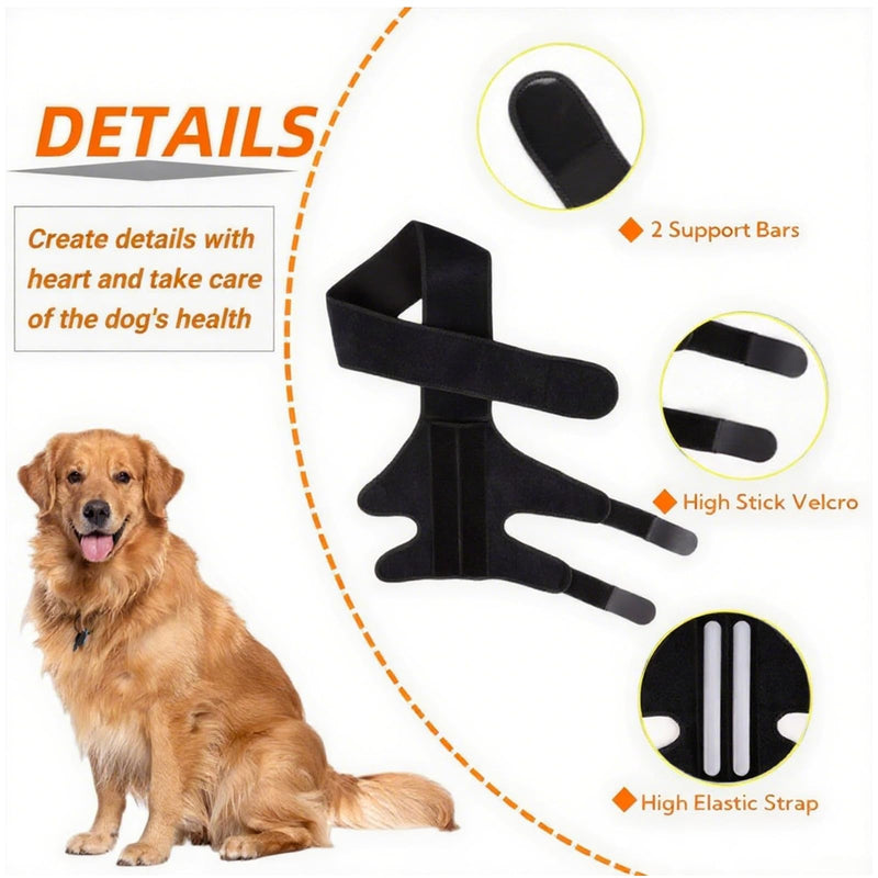 Dog Knee Brace for Torn Acl Hind Leg, Adjustable Dog Knee Brace, Helps Relieve Anterior Cruciate Ligament Tears Dog Leg Brace, Keeps Joints Stable, Relieves Pain, L (GGHX) GGHX